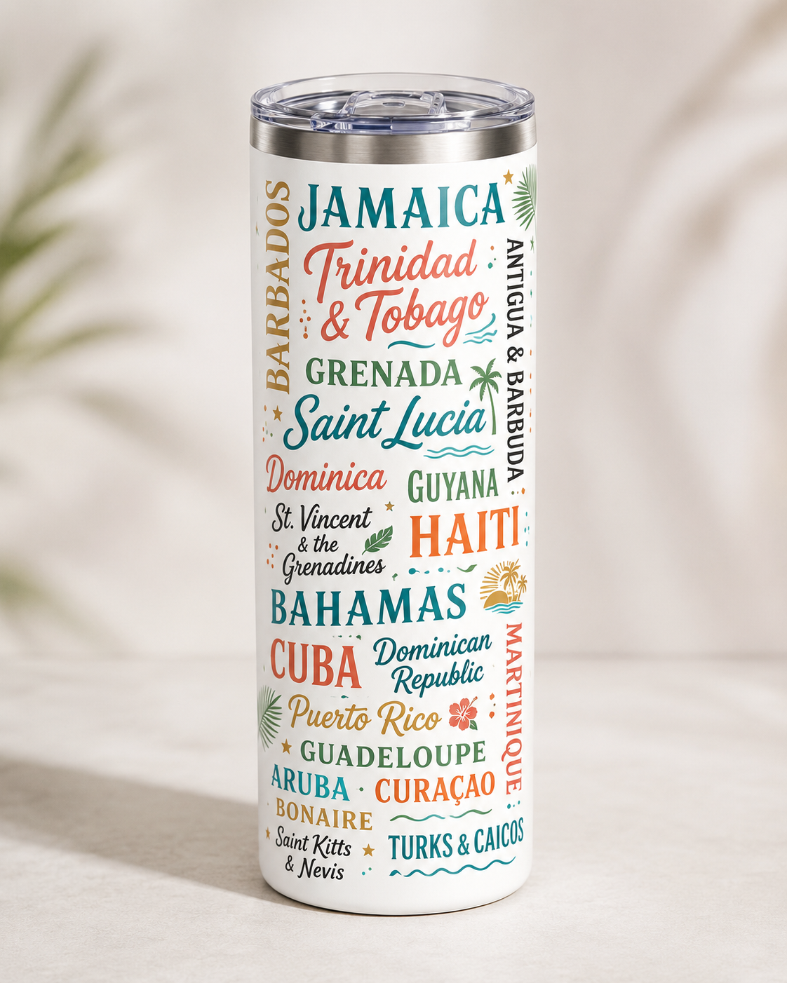 Island Names Tumbler — White
